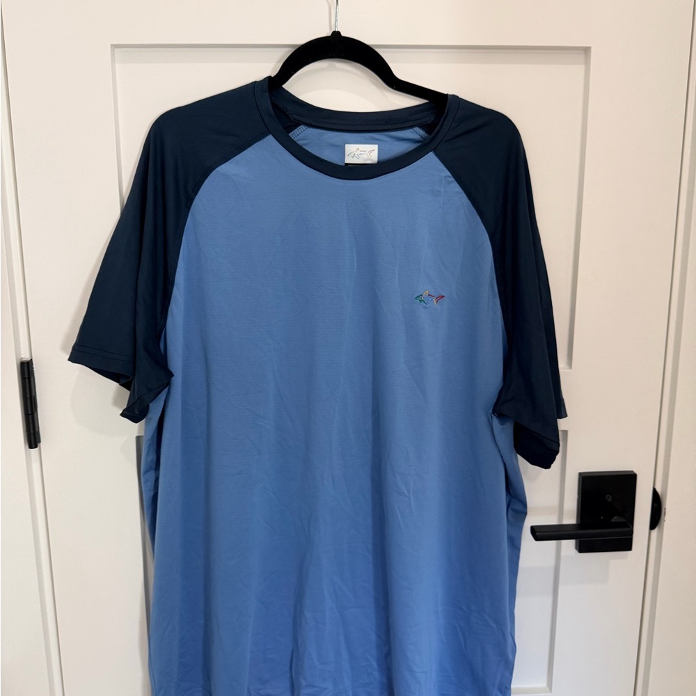Greg Norman Collection Two-Tone Blue Short Sleeve Tee